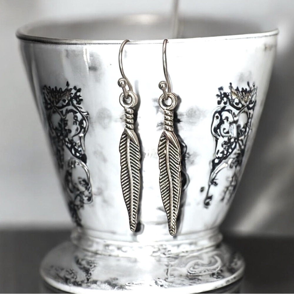 5 For $25💫Silver Feather Dangles